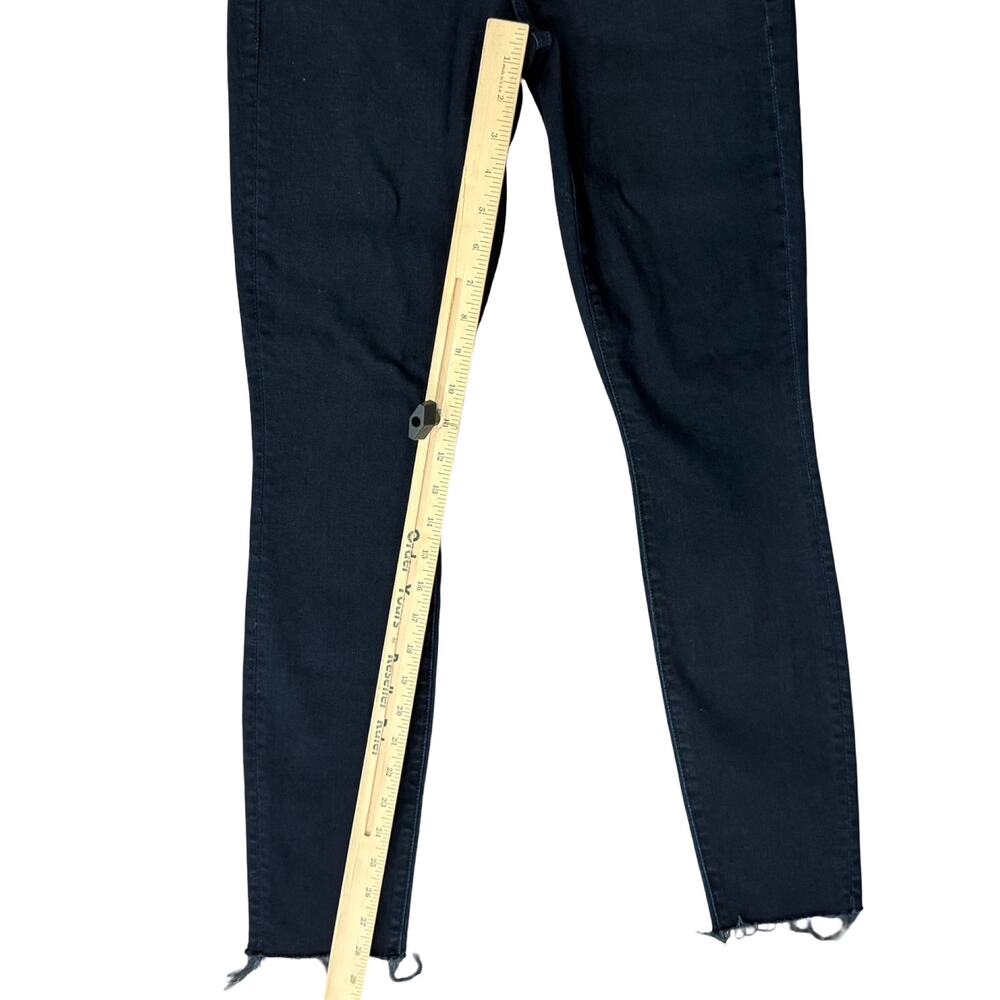 Mother Pixie Ankle Fray Holding Hands Dark Wash Button Fly Skinny Jeans size 24 - Picture 5 of 14